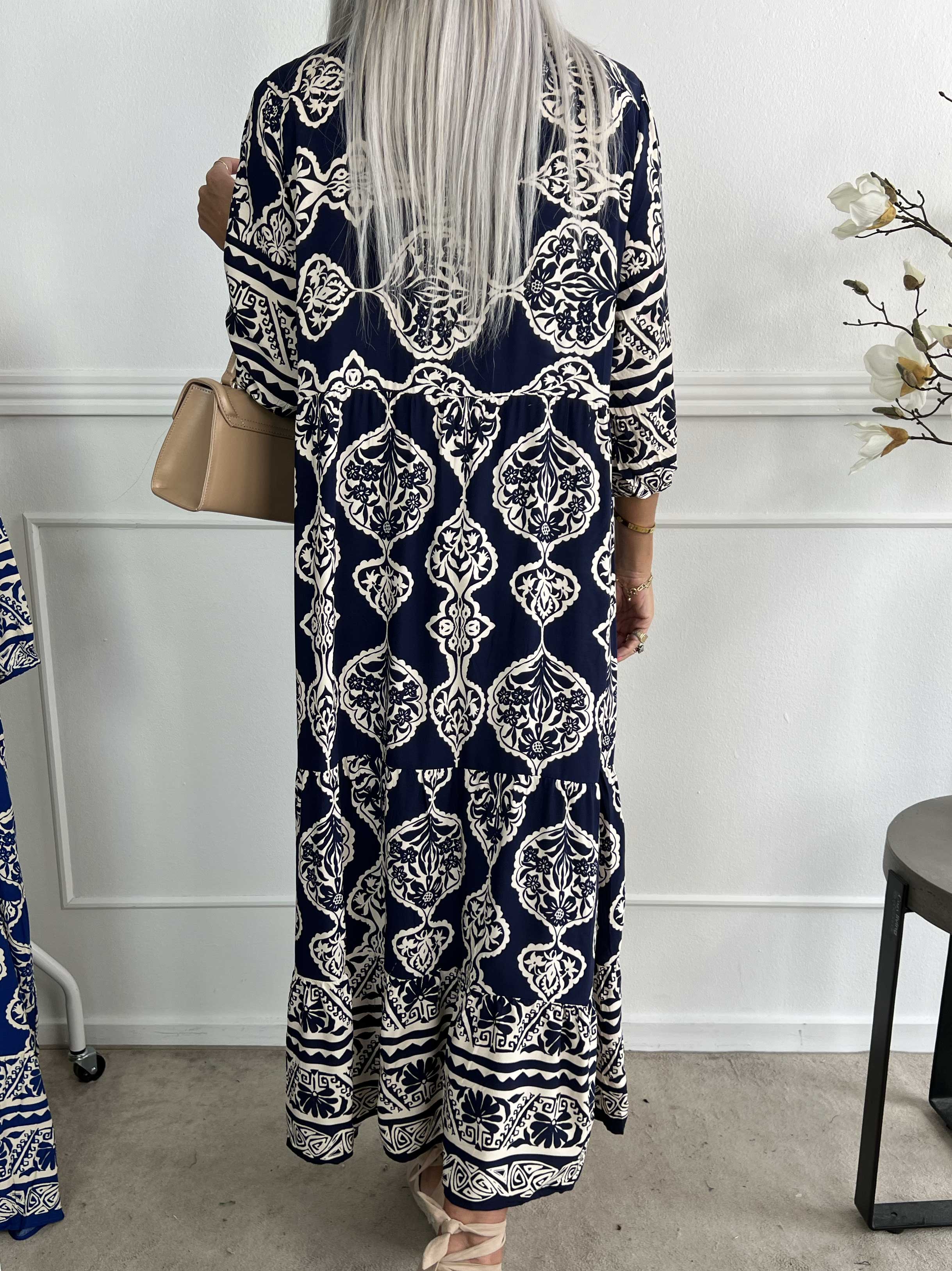 Melly - Lang mønstret tunikakjole